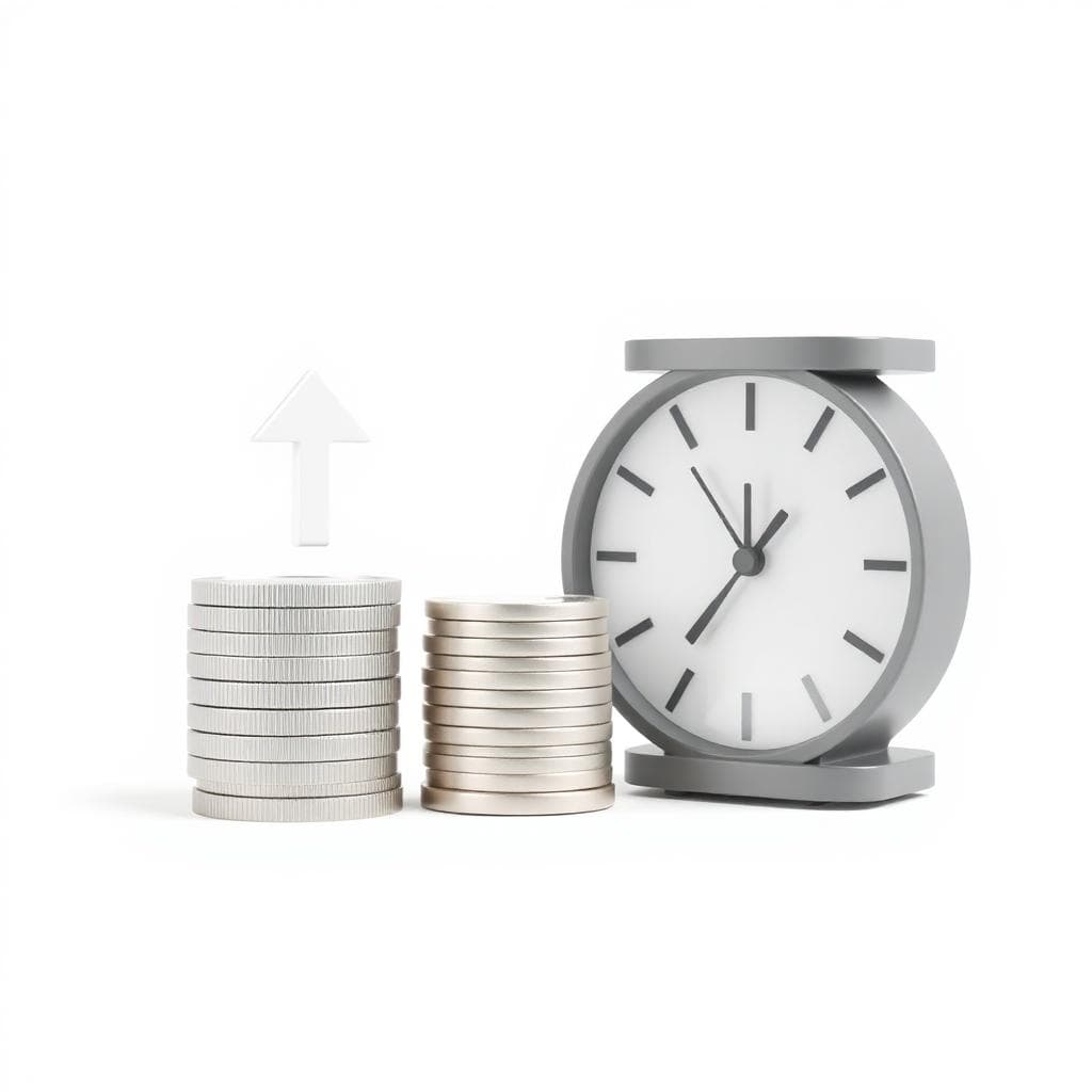 Coins and a clock illustrating the money and time saved by managing all ad channels in one place